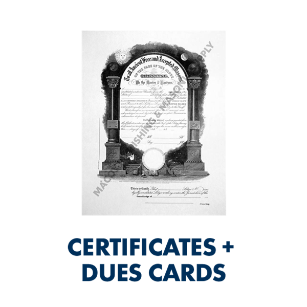 masonic certificates and dues cards icon